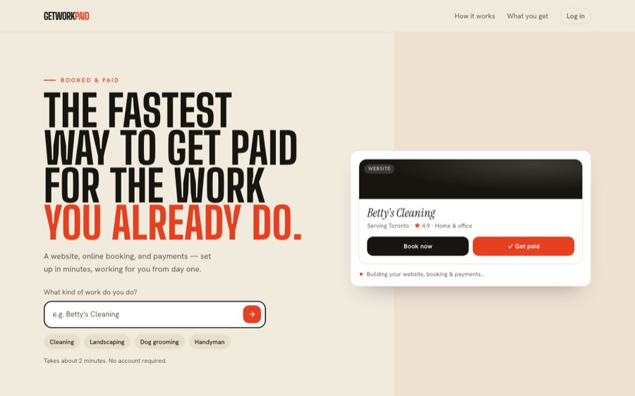 GetWorkPaid — screenshot