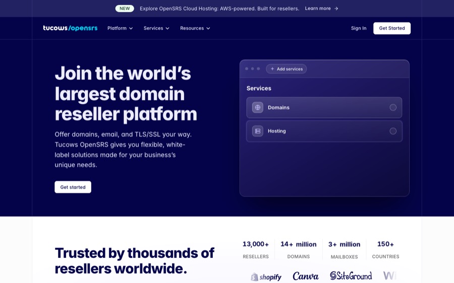 OpenSRS — screenshot